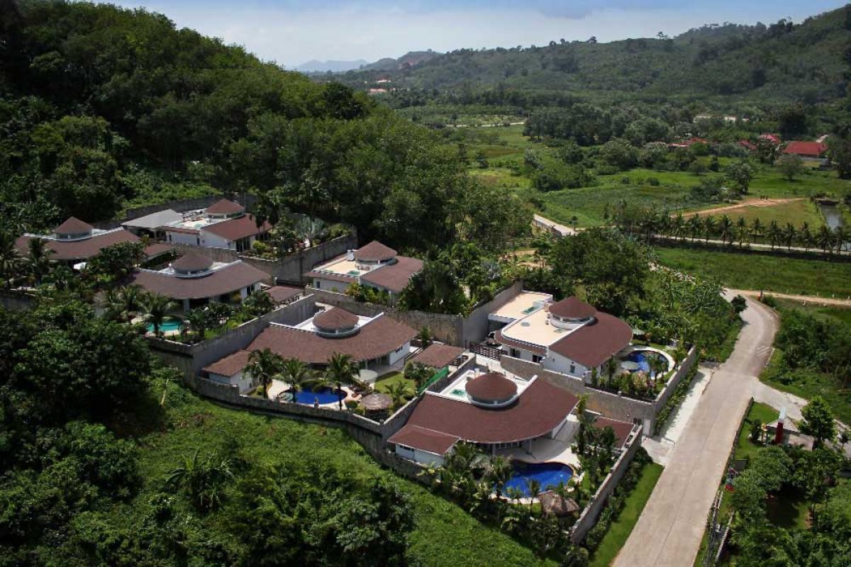Aerial View of Bismarcks Luxury Villa Estate