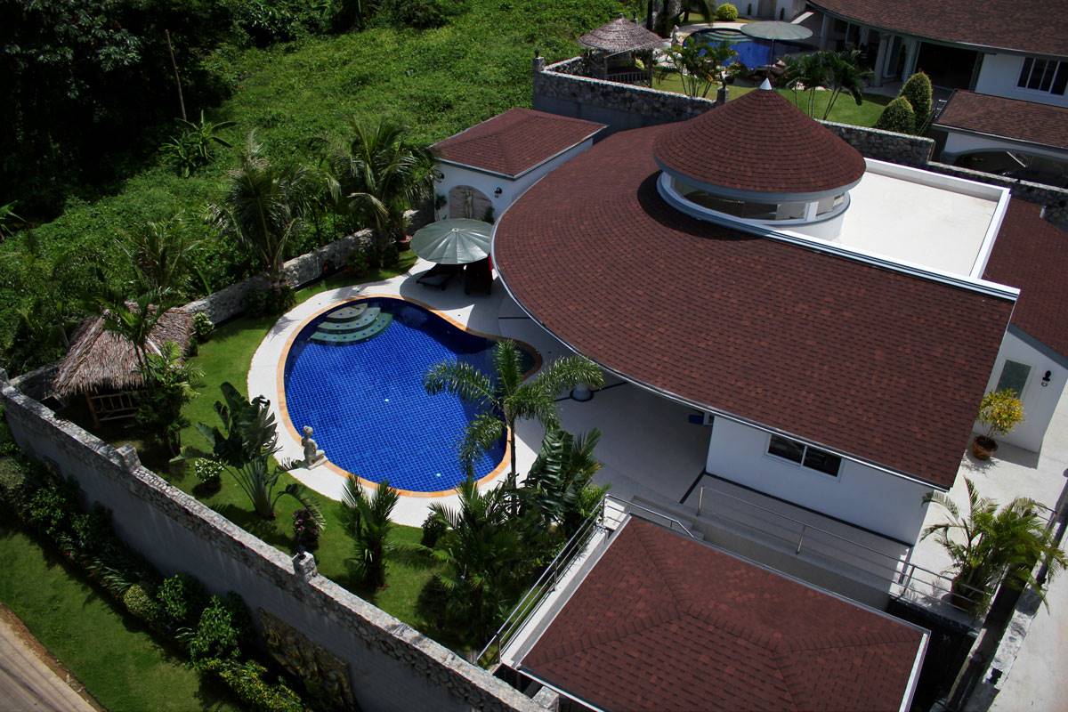 Aerial View Villa Lotus