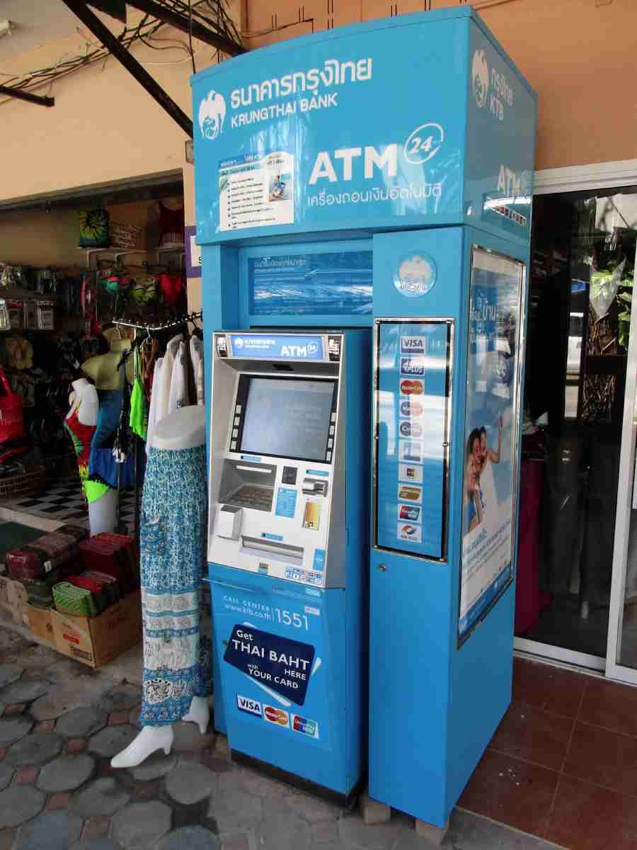 Krung Thai Bank, ATM, Nai Yang, Phuket, Thailand