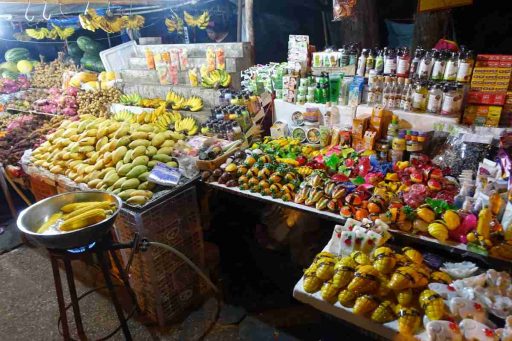 Food stalls along the street, Nai Thon, Phuket