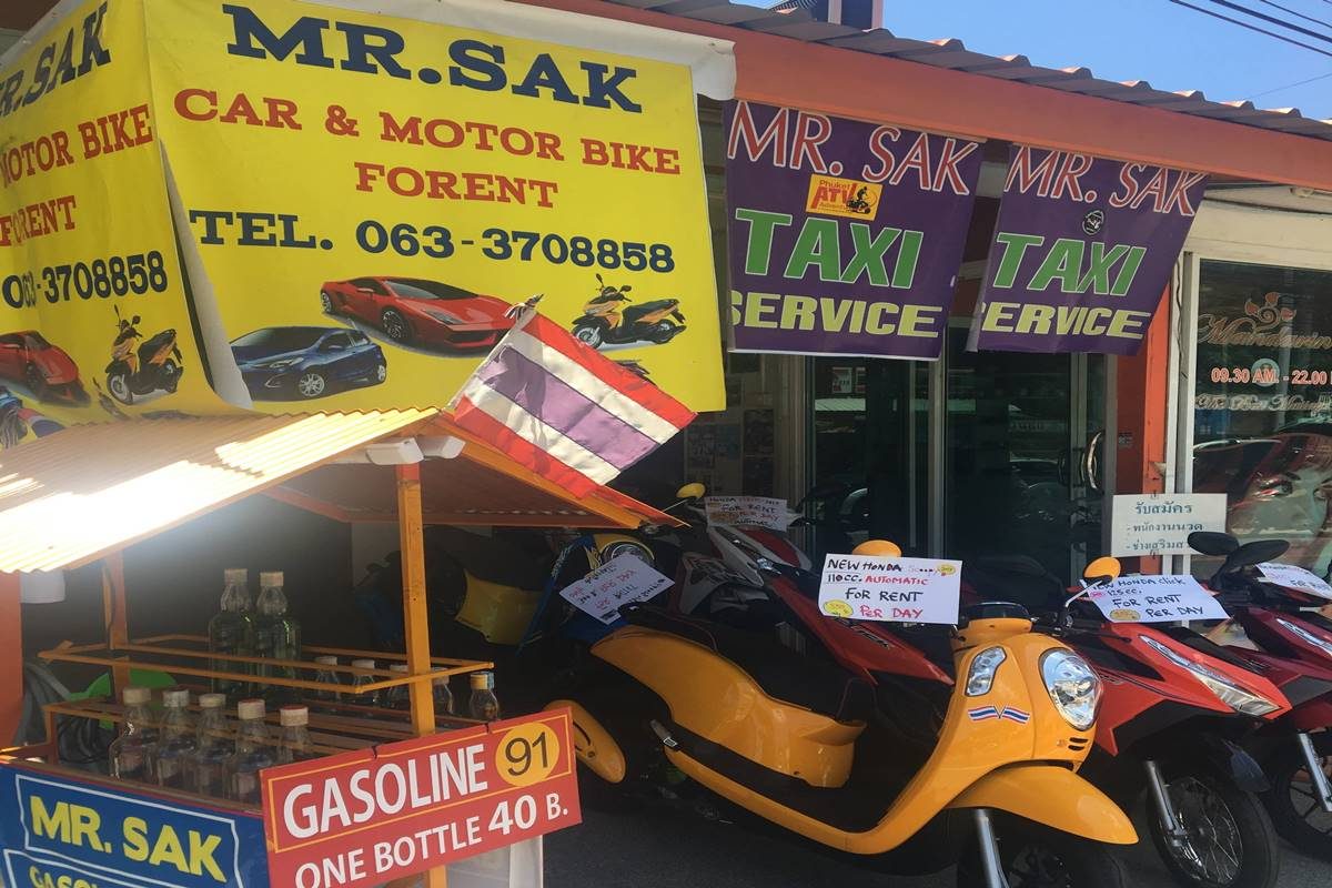 mr sak car & motorbike rental phuket