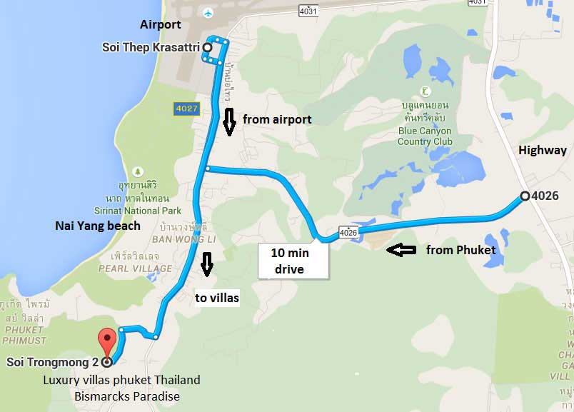 Luxury Villas Phuket Thailand Map